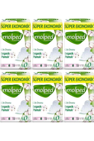 Pure&Soft Hygienic Pad Super Economic Long 18 Count 6 Pieces