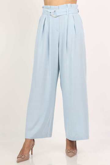 Women's Classic Wide-Leg Pants with Long Belt