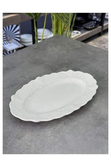 King Collection Porcelain Oval Boat Plate 25,5X16,5