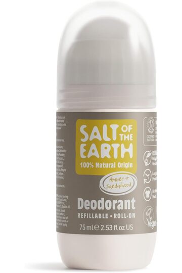 Natural Refillable Deodorant by Salt of the Earth - Amber & Sandalwood