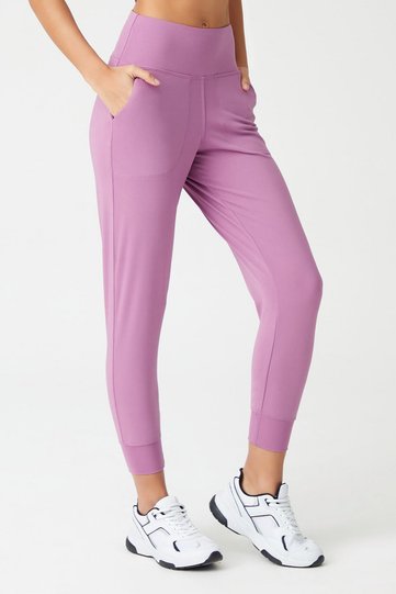 Women's Lavender High Waist Jogger Sweatpants Joggers