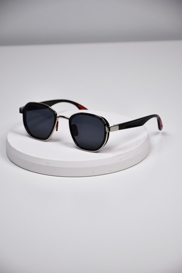 Rune Men's Uv400 Protected Square Pentagonal Bone Steel Stainless Anti-Tarnish Metal Sunglasses