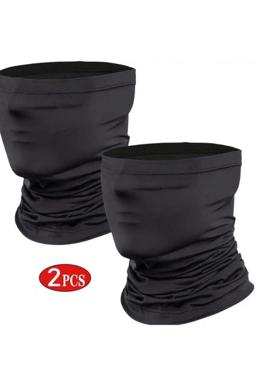 2 Pack Neck Collar Polyester Lycra Bandana Biker Neck Collar Sportsman Neck Collar Sun Protection Multi-Purpose Buff
