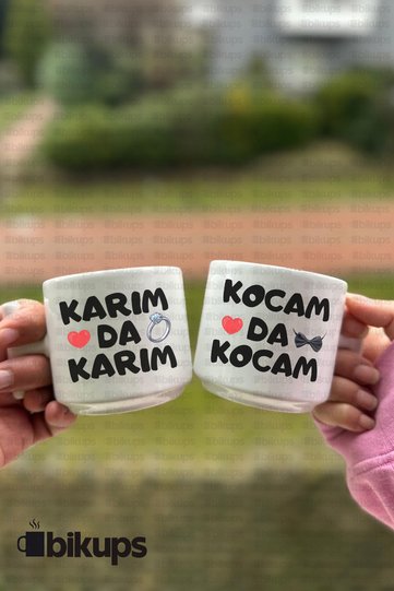 زوجتي أيضًا زوجتي زوجي كوب مطبوع