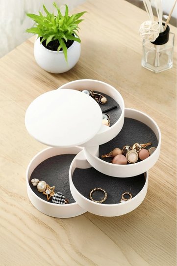 Perle 4-Eye Jewelry Organizer - Stylish Jewelry and Jewelry Storage Box - Organizer