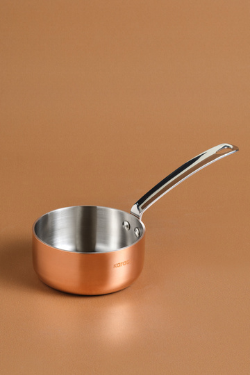 3ply Powersteel 316 Steel Copper Mini Milk Jug/Sauce Bowl 10 Cm