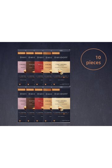 DAVIDOFF 10X10 كبسولات قهوة (متوافقة مع نسبريسو) دافيدوف 5 أنواع