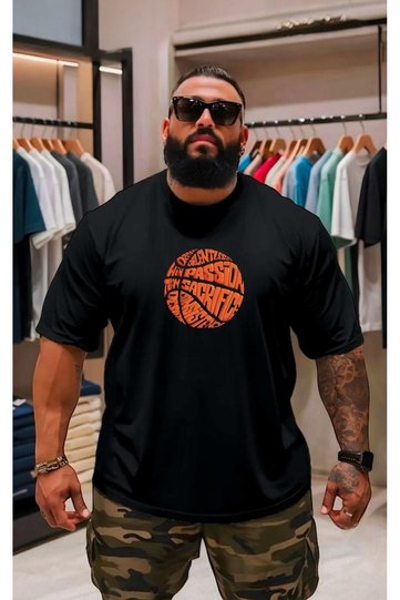 Plus Size Unisex Printed T-Shirt