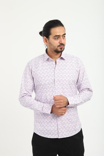 SLIM CUT LONG SLEEVE PRINTED LYCRA