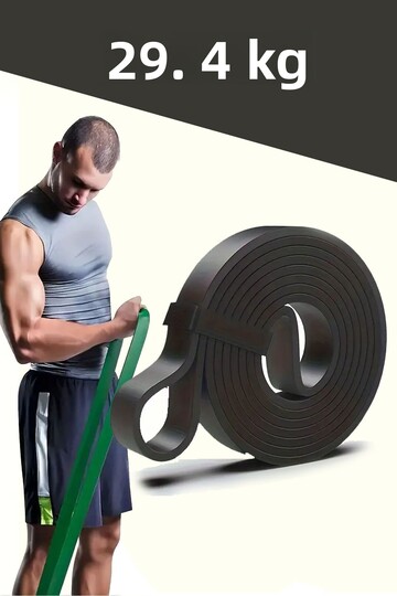 29 kg Hard Power Band Muscle Builder Power Resistance Rubber Training Fitness Band Black