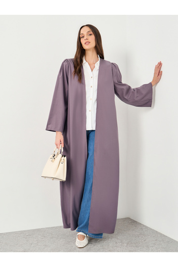 Women Purple Front Open Regular Fit Kimono