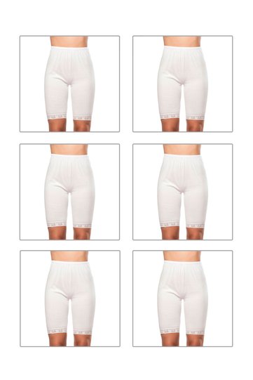 Özkan 0114 6-Pack Women's 100% Cotton Mesh Model Ribbed Flexible Comfortable Fit Soft Long Over-The-Knee Socks