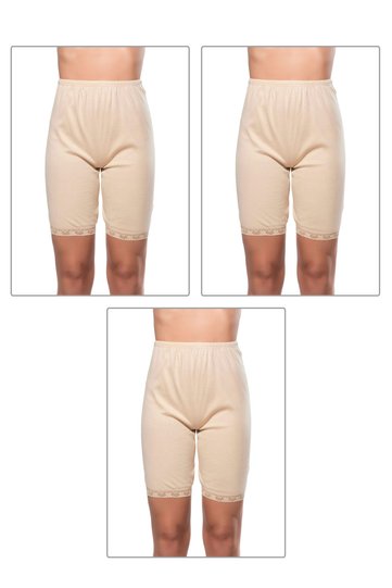 Özkan 0114 3-Pack Women's 100% Cotton Mesh Model Ribbed Flexible Comfortable Fit Soft Long Over-The-Knee Socks