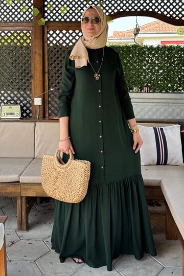 Süreyya Shirt Dress Emerald