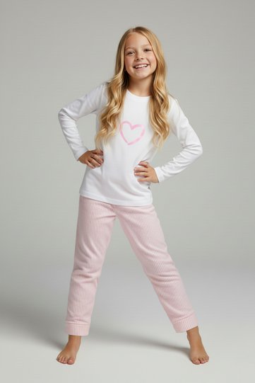 Powder Girl's Printed Soft Textured Pajama Set Tkdaw26Pt00007