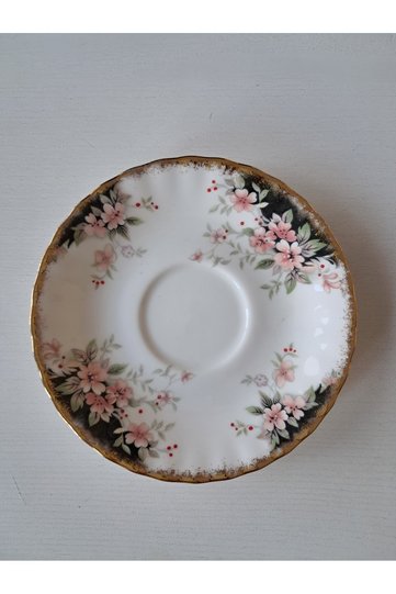 Nurantik Original British Braemar Antique Double Coffee Cup Saucer with Floral Pattern