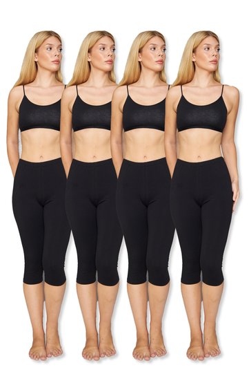 4 item(s) below-knee cotton jersey leggings, %95 cotton %5 stretch fabric leggings, capri leggings, thermal underwear, plus size leggings