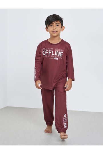 Boys Slogan T-Shirt and Pyjama Set