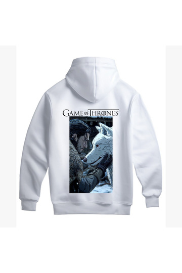 Game of Thrones-Jon Snow Designed Unisex High Quality Hooded Cotton Sweatshirt (Hoodie)