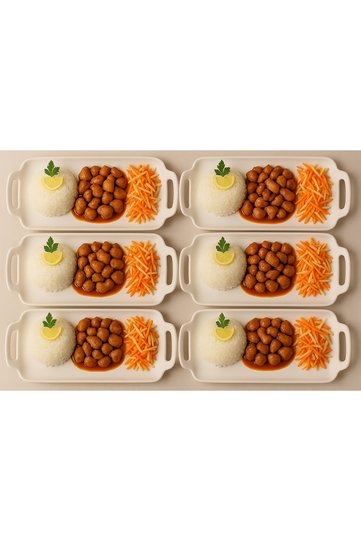طقم من 6 أطباق Tavuk Dünyası، مقاس 30×14 سم