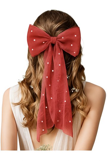 Comb Hair Clip Pearl Bow Detailed Hairpin
