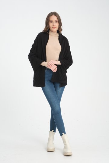 Openwork Pattern Detailed Knitwear Shoulder Shawl – Elegant Women's Shoulder Shawl