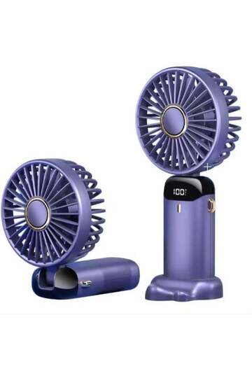 2PCS COMBOOFFER Portable Electric Handheld USB Rechargeable Hand-Held Hanging Freestanding SmallFans