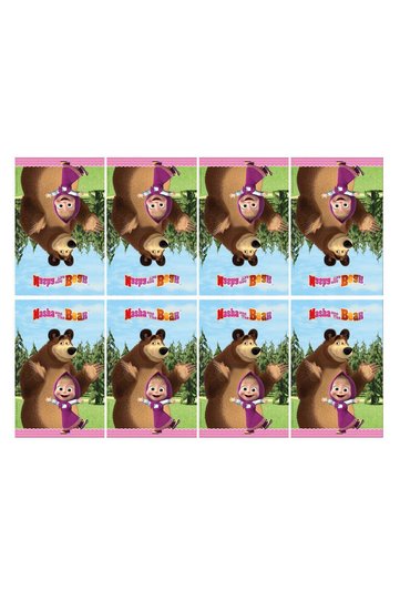 Masha and the Bear Patterned Plastic Tablecloth 120X180 Masha and the Bear Birthday Tablecloth