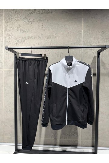 Premium Patchwork Striped Tracksuit Set