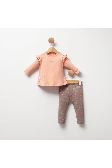 Baby Floral Patterned Report Baby Double Set
