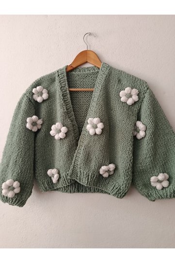 General Brands Women's Rose Motif Cardigan