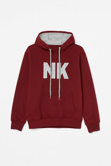 Unisex Children's Sports Hooded Sweatshirt with Nk Lettering Detail