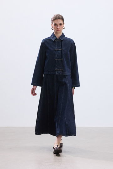Volaned Denim Skirt