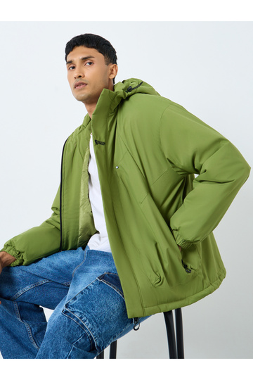 Men Oversized Hooded Windbreaker Jacket