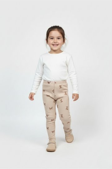 0-5 Years Unisex Children's Tights Ribbed Cotton Flexible & Comfortable