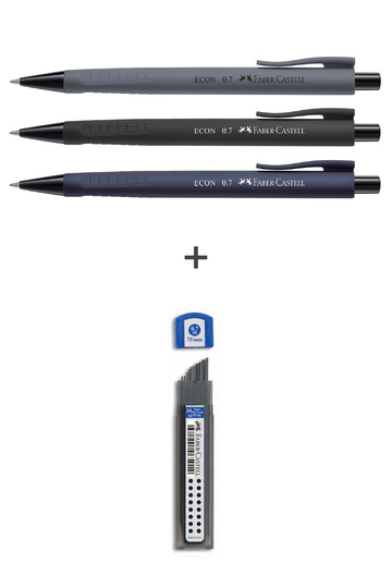 3-Pack Econ Versatil, Urban 0.7 Mm, Super Fine Min 2B 0.7 Mm, 4-Pack Writing Set
