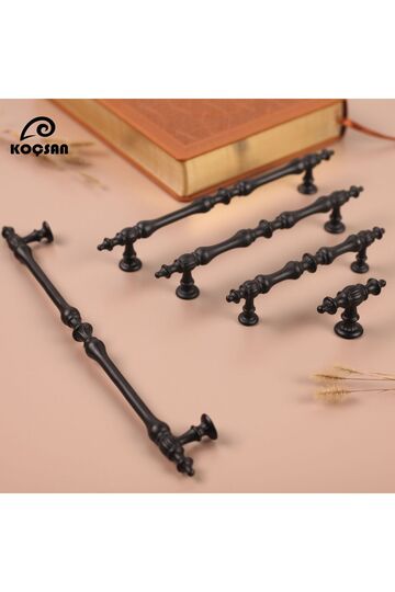 Crescent Black 96 mm Handle Luxury Country Kitchen Furniture Cabinet Drawer Handle