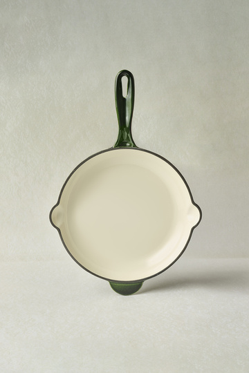 Heritage Cast Iron Enameled Pan Green 26 cm