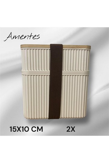 2-Piece Wooden Lid Lunch Box Size in the Image
