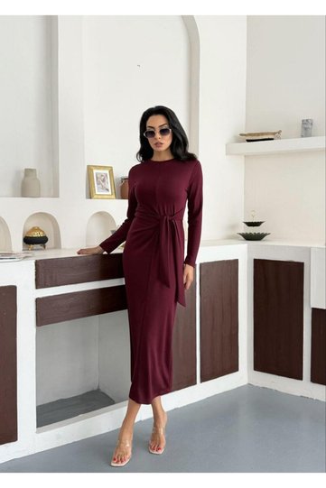 Side-Tie Modal Fabric Long Dress