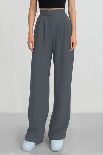 Women’s Hook-and-Loop High-Waist Wide-Leg Palazzo Pants