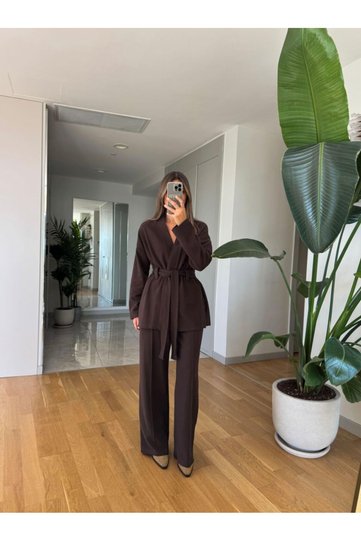 Thessaloniki Belted Kimono Pants Set