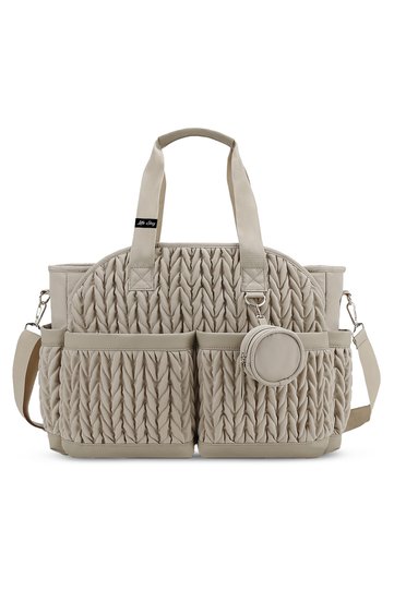 Nova Tote with Pacifier Pod - Beige