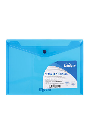 Pp a5 stapled envelope folder, blue sf010