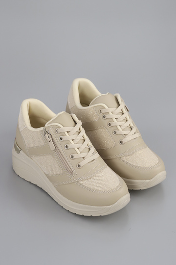 MDLN 1119 Zippered Lace-Up Sneakers
