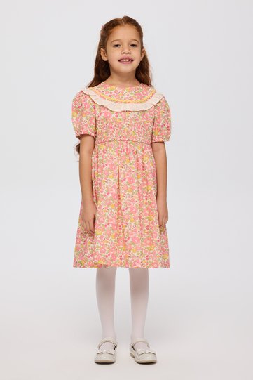 Liberty Fabric Flower Patterned Girl's Dress