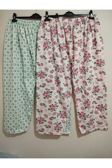 Winter, Inside Is Quilted, Standard Size, Very Large, 100% Cotton, Pack of 2, Long, Pajama Bottoms
