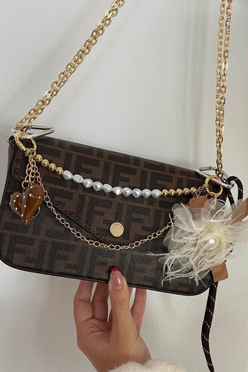 Brown Mixed Figure Bag Charm/ Keychain