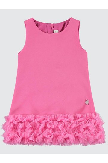 6-18 Months Dress with Ruffled Skirt - Fusya 18-24 Months