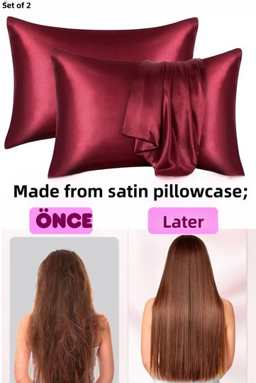 Curly and Straight Hair Satin Pillowcase Clasp Premium Skin Care Beauty Cosmetic Set